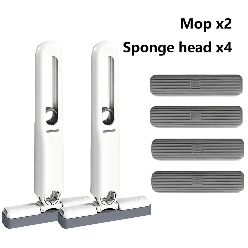 Poderoso squeeze mini mop dobrável esfregões de limpeza doméstica com esponja auto-espremendo esfregões de lavagem de chão mesa janela ferramentas de limpeza de carro