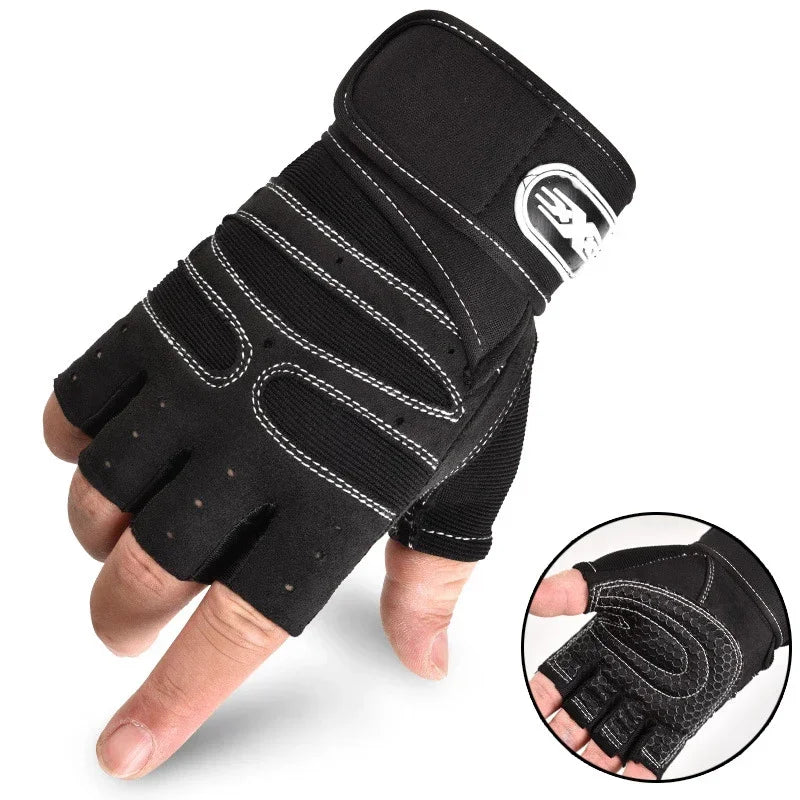Luvas Fitness Half Finger Antiderrapantes – Proteção, Conforto e Performance em Cada Treino!